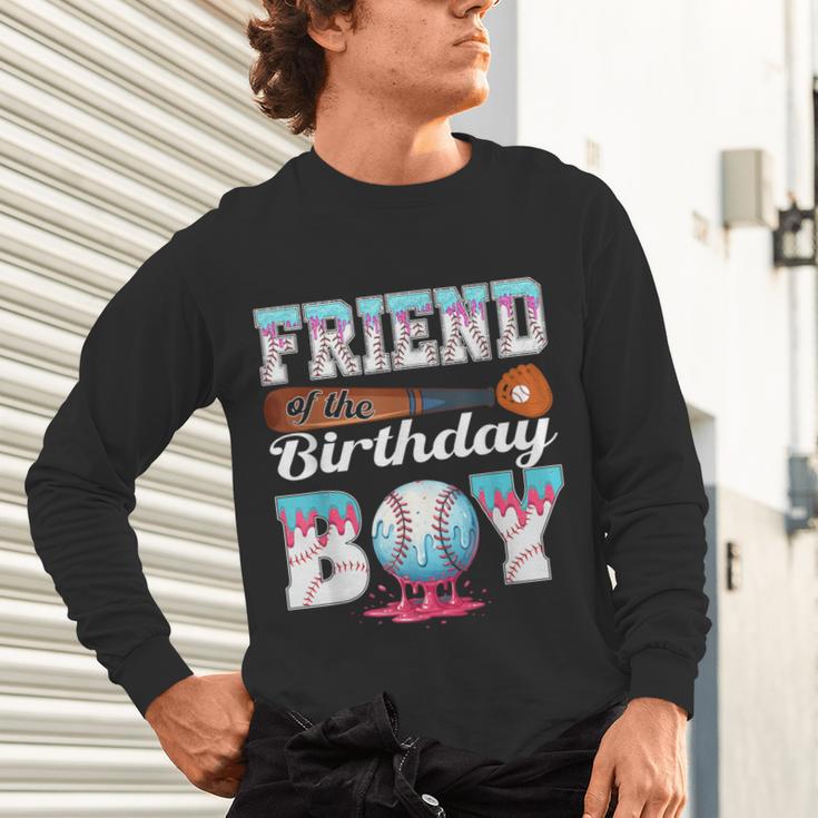 Baseball Ice Cream Drip Friend Of The Birthday Boy Unisex Long Sleeve T-Shirt Baseball Ice Cream Drip Friend Of The Birthday Boy Unisex Long Sleeve T-Shirt