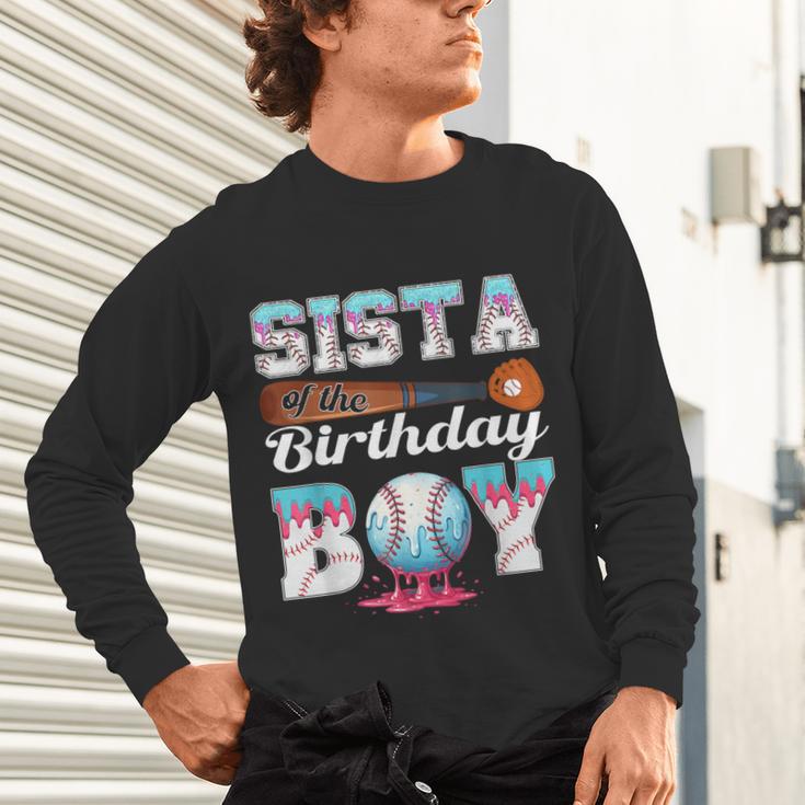 Baseball Ice Cream Drip Sista Of The Birthday Boy Unisex Long Sleeve T-Shirt