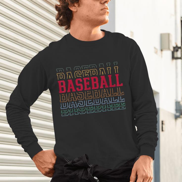 Baseball Layered Text Team Player Coach Youth Unisex Long Sleeve T-Shirt