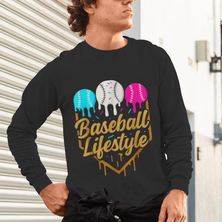 Baseball Lifestyle Baseball Drip Icecream Unisex Long Sleeve T-Shirt Baseball Lifestyle Baseball Drip Icecream Unisex Long Sleeve T-Shirt