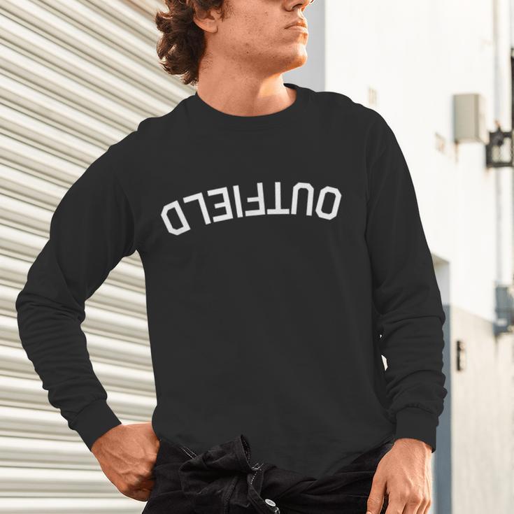 BaseballSoftball Upside Down Outfield Unisex Long Sleeve T-Shirt