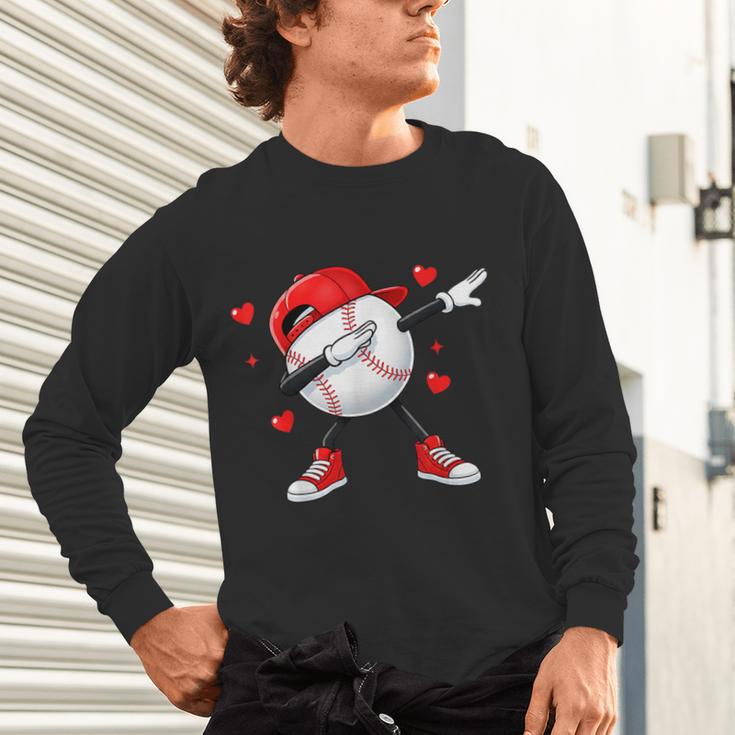 Boys Valentines Baseball Unisex Long Sleeve T-Shirt