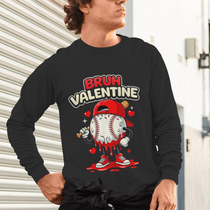 Bruh Valentine Baseball Drip Icecream Apparel Men Youth Boys Unisex Long Sleeve T-Shirt Bruh Valentine Baseball Drip Icecream Apparel Men Youth Boys Unisex Long Sleeve T-Shirt