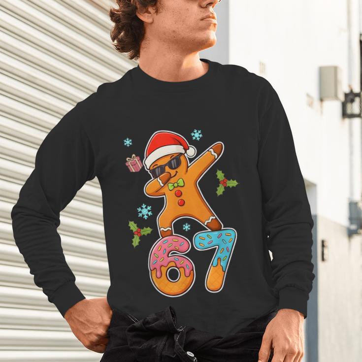 Gingerbread Six Seven 67 Ice Cream Drip Baseball Unisex Long Sleeve T-Shirt Gingerbread Six Seven 67 Ice Cream Drip Baseball Unisex Long Sleeve T-Shirt