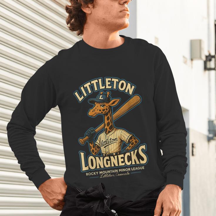 Littleton Longnecks Retro Minor League Baseball Unisex Long Sleeve T-Shirt Littleton Longnecks Retro Minor League Baseball Unisex Long Sleeve T-Shirt