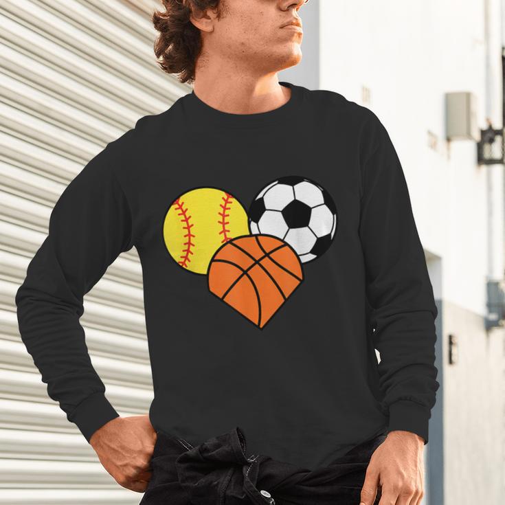 Mom Sports Heart Soccer Basketball Baseball Softball Unisex Long Sleeve T-Shirt Mom Sports Heart Soccer Basketball Baseball Softball Unisex Long Sleeve T-Shirt