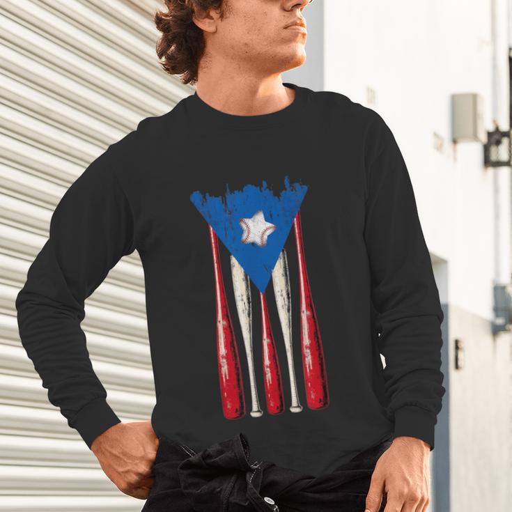 Puerto Rican Baseball Bats Puerto Rico Flag Pride BéIsbol Unisex Long Sleeve T-Shirt Puerto Rican Baseball Bats Puerto Rico Flag Pride BéIsbol Unisex Long Sleeve T-Shirt