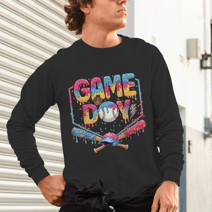 Retro Game Day Baseball Ice Cream Drip For Men Boy Kids Unisex Long Sleeve T-Shirt Retro Game Day Baseball Ice Cream Drip For Men Boy Kids Unisex Long Sleeve T-Shirt