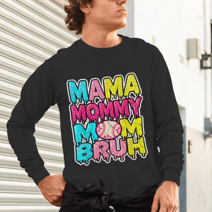 Retro Mama Mommy Mom Bruh Baseball Women Girls Unisex Long Sleeve T-Shirt Retro Mama Mommy Mom Bruh Baseball Women Girls Unisex Long Sleeve T-Shirt