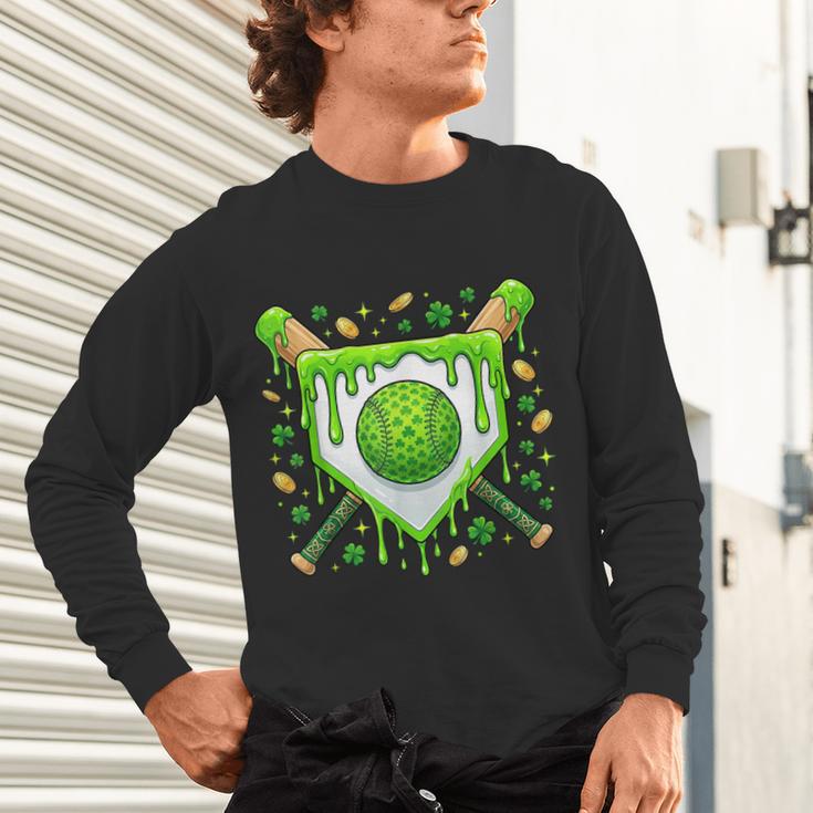 St Patrick Day Baseball Drip Ice Cream Boys Men Unisex Long Sleeve T-Shirt St Patrick Day Baseball Drip Ice Cream Boys Men Unisex Long Sleeve T-Shirt