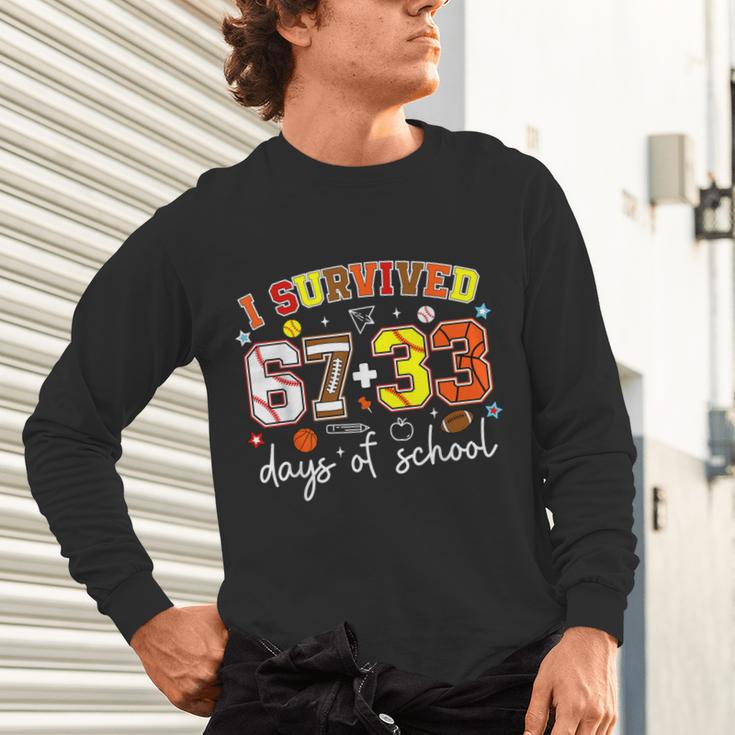 I Survived 6733 Days Baseball Football Basketball 100 Days Unisex Long Sleeve T-Shirt I Survived 6733 Days Baseball Football Basketball 100 Days Unisex Long Sleeve T-Shirt