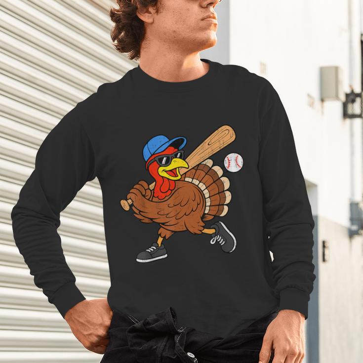 Turkey Baseball Thanksgiving Sports Humor Men Boy Kids Unisex Long Sleeve T-Shirt Turkey Baseball Thanksgiving Sports Humor Men Boy Kids Unisex Long Sleeve T-Shirt