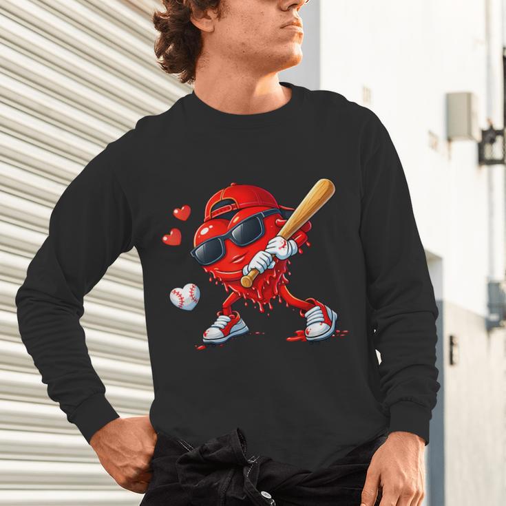 Valentine Baseball Heart Sports Love Valentines Day Boys Unisex Long Sleeve T-Shirt Valentine Baseball Heart Sports Love Valentines Day Boys Unisex Long Sleeve T-Shirt