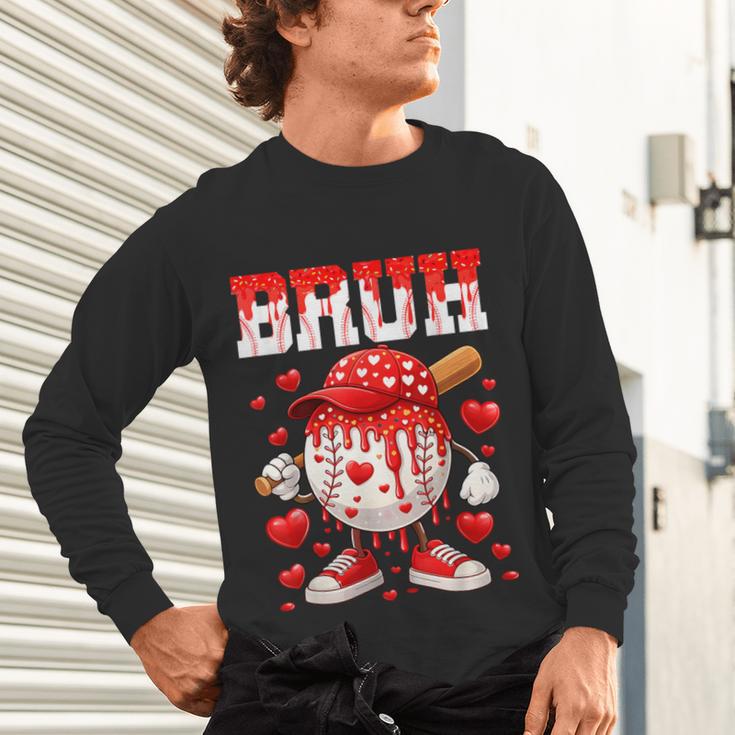 Valentines Day Baseball Drip Boys Bruh Ice Cream Toddler Kid Unisex Long Sleeve T-Shirt Valentines Day Baseball Drip Boys Bruh Ice Cream Toddler Kid Unisex Long Sleeve T-Shirt