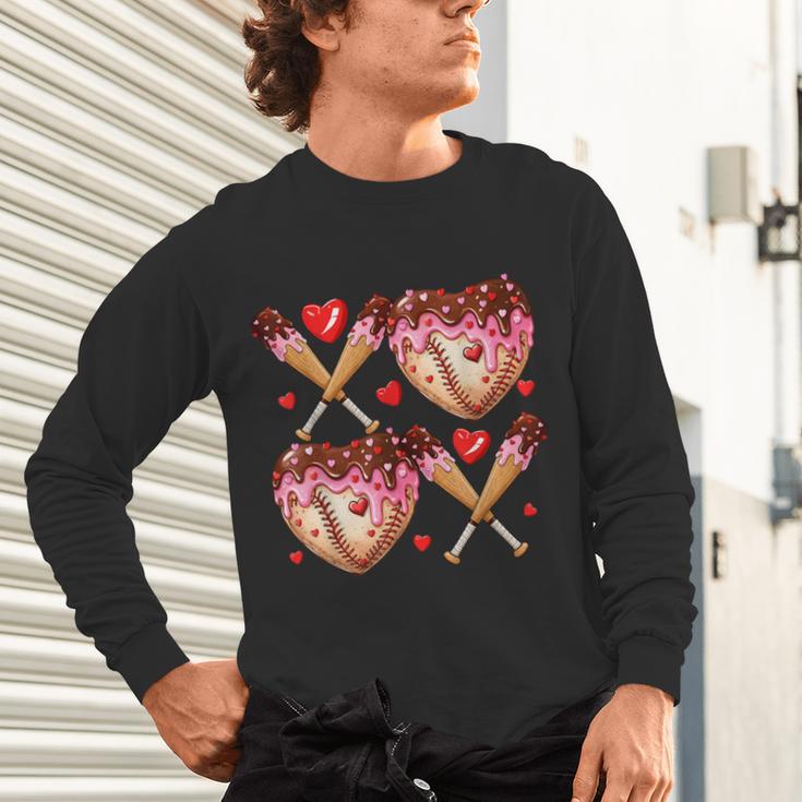 Valentines Day Drip Heart Baseball XOXO Boys Kids Men Sport Unisex Long Sleeve T-Shirt Valentines Day Drip Heart Baseball XOXO Boys Kids Men Sport Unisex Long Sleeve T-Shirt