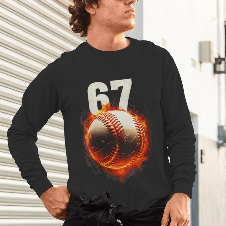 Women's 67 Baseball Boys Birthday Teens Six Seven Brainrot Unisex Long Sleeve T-Shirt Women's 67 Baseball Boys Birthday Teens Six Seven Brainrot Unisex Long Sleeve T-Shirt