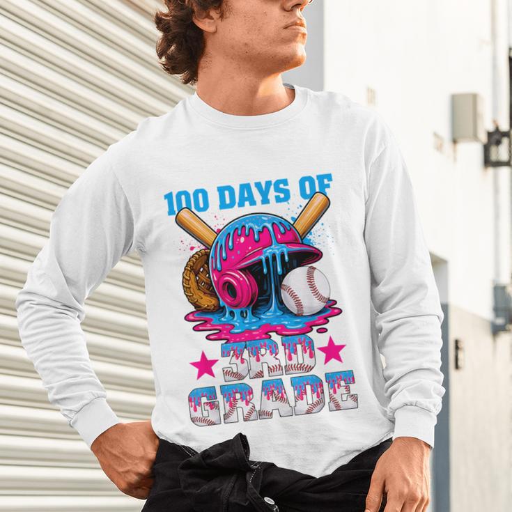 100 Days Of 3rd Grade Baseball 100th Day Of School Boys Kids Unisex Long Sleeve T-Shirt 100 Days Of 3rd Grade Baseball 100th Day Of School Boys Kids Unisex Long Sleeve T-Shirt