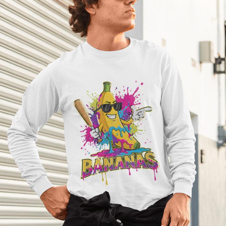 Baseball Banana Splatter Sports Kids Teens Premium Tri-Blend Unisex Long Sleeve T-Shirt Baseball Banana Splatter Sports Kids Teens Premium Tri-Blend Unisex Long Sleeve T-Shirt