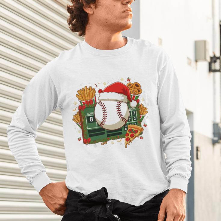 Baseball Christmas Scoreboard Celebration Premium Tri-Blend Unisex Long Sleeve T-Shirt