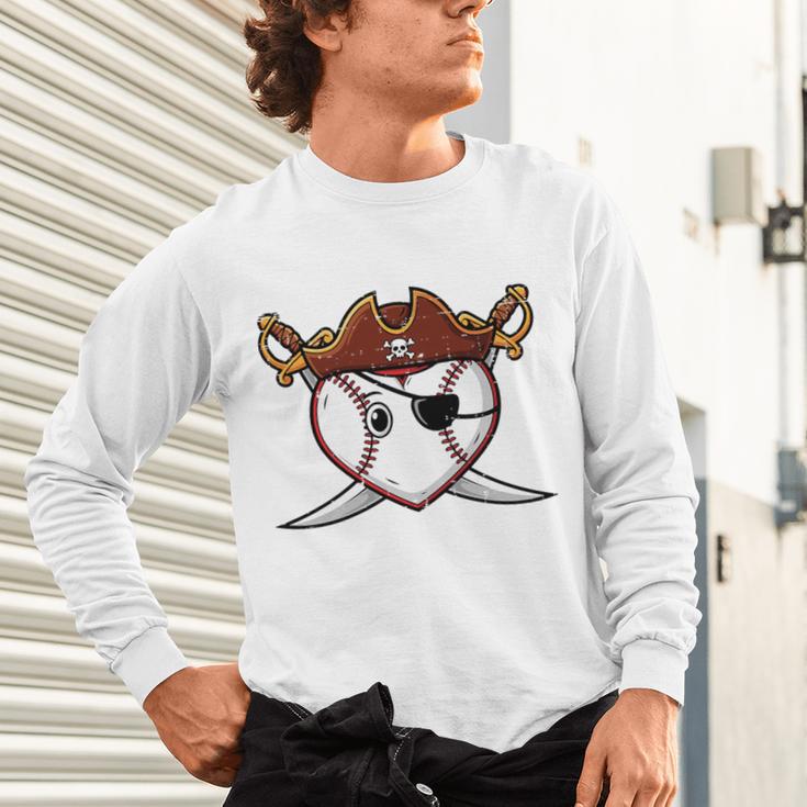 Baseball Heart Pirate Hat Crossed Swords Men Boys Kids Youth Premium Tri-Blend Unisex Long Sleeve T-Shirt Baseball Heart Pirate Hat Crossed Swords Men Boys Kids Youth Premium Tri-Blend Unisex Long Sleeve T-Shirt
