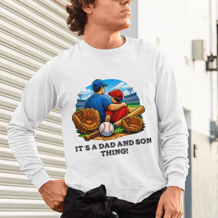 Father Son Baseball Father's Day Unisex Long Sleeve T-Shirt Father Son Baseball Father's Day Unisex Long Sleeve T-Shirt