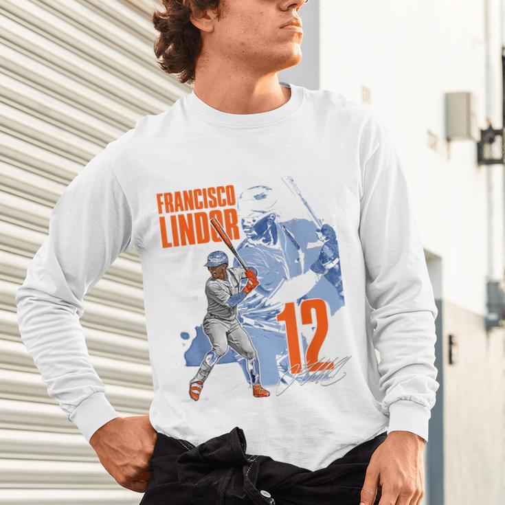Francisco Lindor New York M Baseball Players MLBFLI304N Unisex Long Sleeve T-Shirt Francisco Lindor New York M Baseball Players MLBFLI304N Unisex Long Sleeve T-Shirt