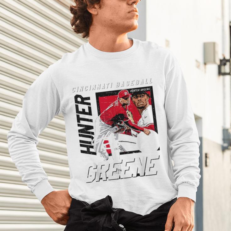 Hunter Greene Cincinnati MLB Baseball Players MLBHGR203M Unisex Long Sleeve T-Shirt