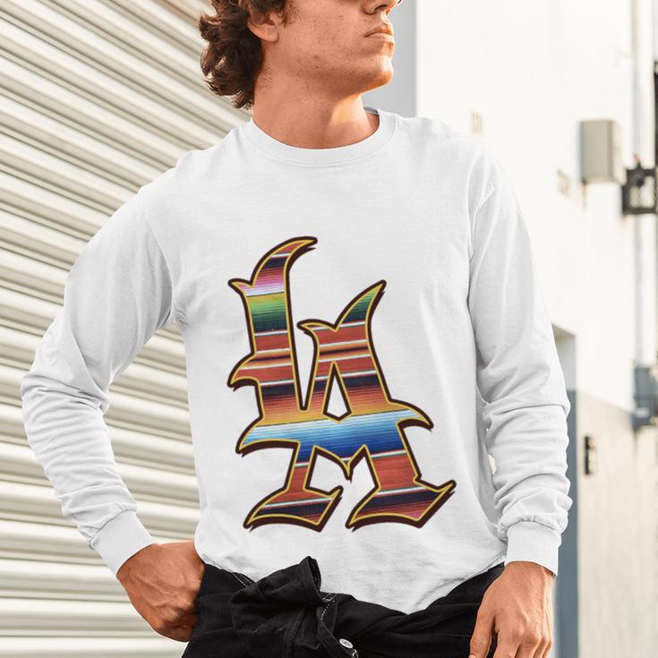 LA Sarape Los Angeles LA Sarape East LA Baseball Mexican Premium Tri-Blend Unisex Long Sleeve T-Shirt LA Sarape Los Angeles LA Sarape East LA Baseball Mexican Premium Tri-Blend Unisex Long Sleeve T-Shirt