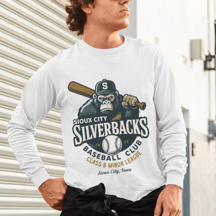 Sioux City Silverbacks Retro Minor League Baseball Unisex Long Sleeve T-Shirt Sioux City Silverbacks Retro Minor League Baseball Unisex Long Sleeve T-Shirt