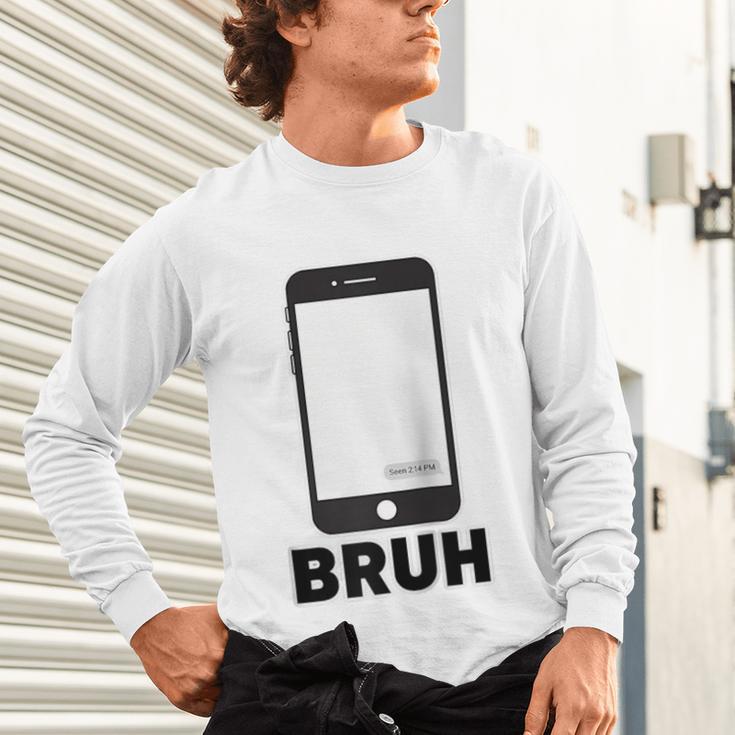 Texted First Bruh Seen Message Valentine's Day Humor Raglan Baseball Tee Unisex Long Sleeve T-Shirt