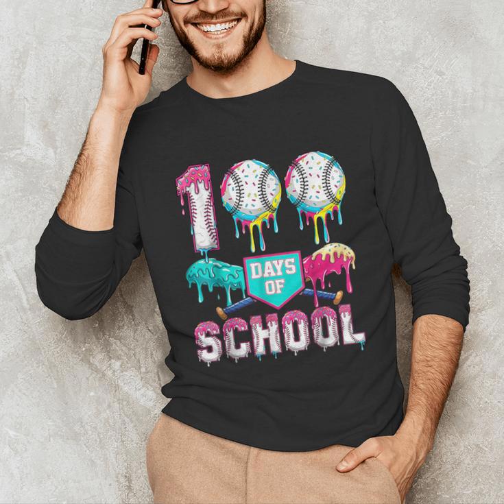 100 Days Of School Boys Kids 100th Day Of School Baseball Unisex Long Sleeve T-Shirt 100 Days Of School Boys Kids 100th Day Of School Baseball Unisex Long Sleeve T-Shirt