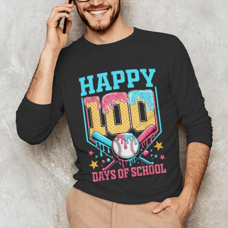 100 Days Of School Kids Baseball Drip 100th Day Of School Unisex Long Sleeve T-Shirt 100 Days Of School Kids Baseball Drip 100th Day Of School Unisex Long Sleeve T-Shirt