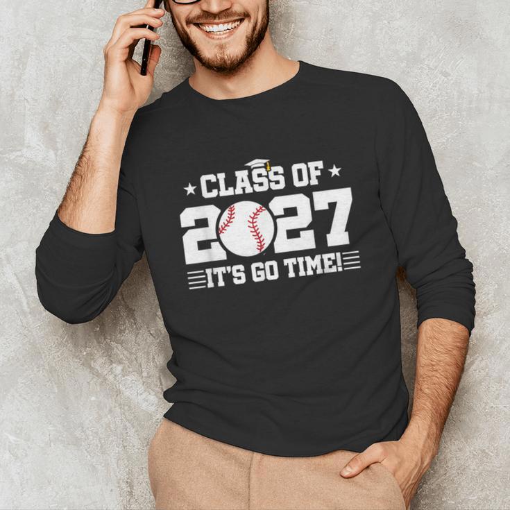 2027 Back To School Baseball 2027 Graduation Class Of 2027 Unisex Long Sleeve T-Shirt