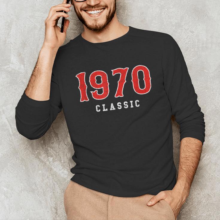 55 Year Old 1970 Classic Baseball Fan 55th Birthday Unisex Long Sleeve T-Shirt