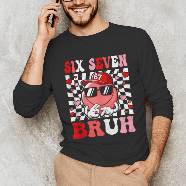 6 7 Bruh Six Seven Valentine Heart Baseball Unisex Long Sleeve T-Shirt 6 7 Bruh Six Seven Valentine Heart Baseball Unisex Long Sleeve T-Shirt