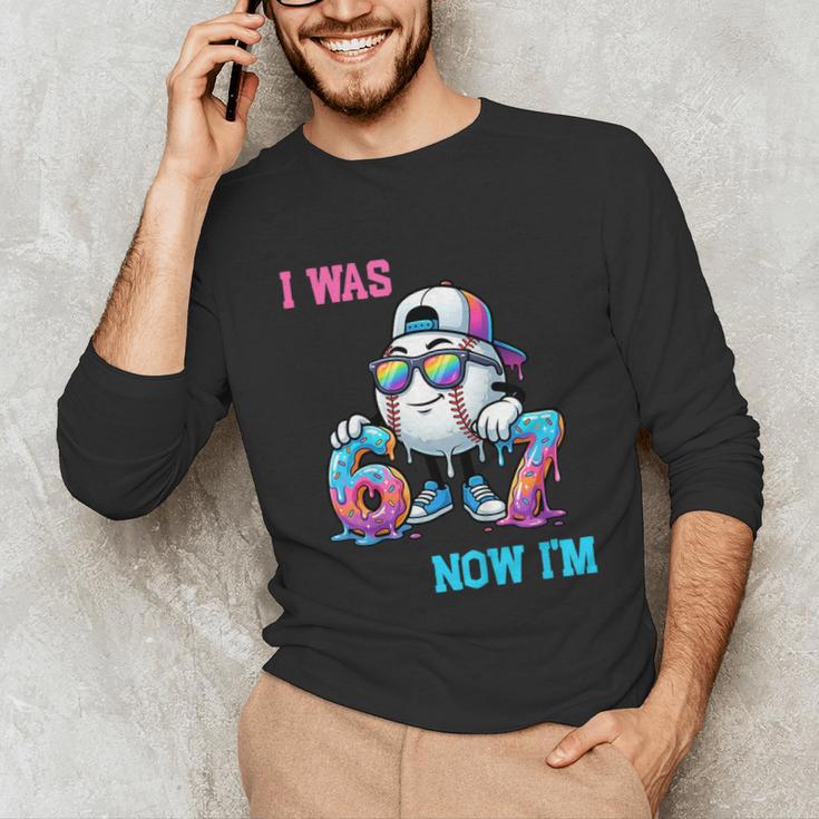 I Was 6 Now I'm 7 Baseball Birthday Drip Ice Cream Boy Unisex Long Sleeve T-Shirt I Was 6 Now I'm 7 Baseball Birthday Drip Ice Cream Boy Unisex Long Sleeve T-Shirt
