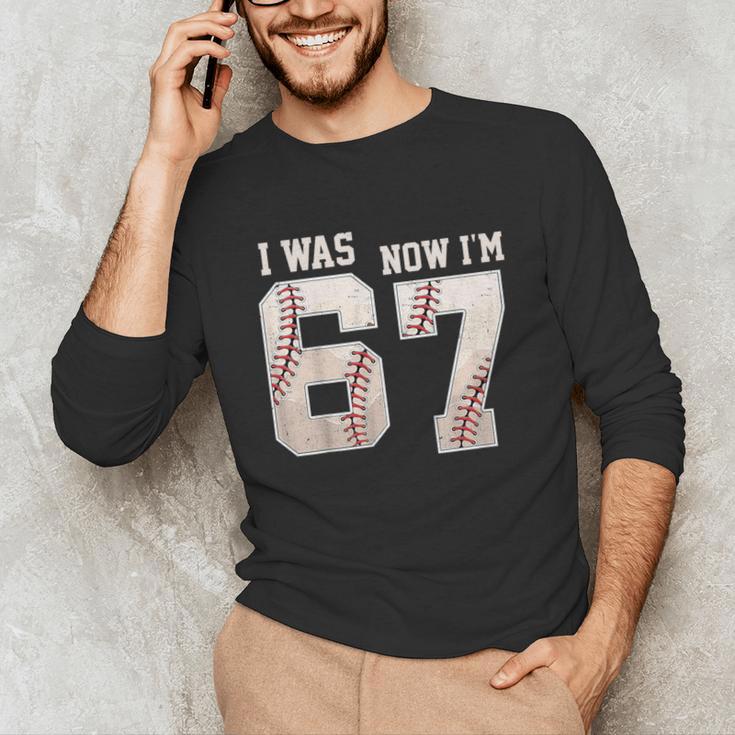 I Was 6 Now I'm 7 Year Old Birthday 67 Meme Baseball Bday Unisex Long Sleeve T-Shirt I Was 6 Now I'm 7 Year Old Birthday 67 Meme Baseball Bday Unisex Long Sleeve T-Shirt