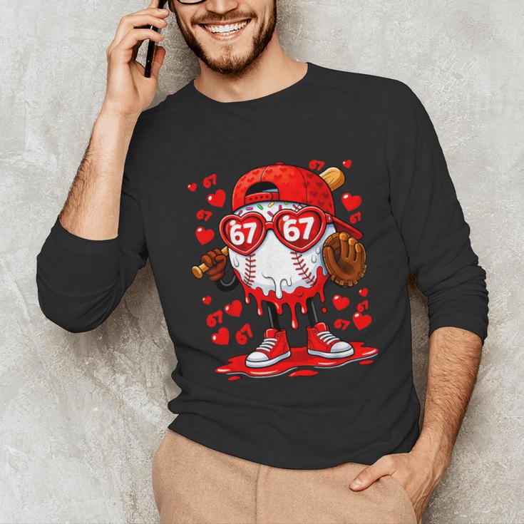 67 Baseball Drip Valentine's Day Unisex Long Sleeve T-Shirt