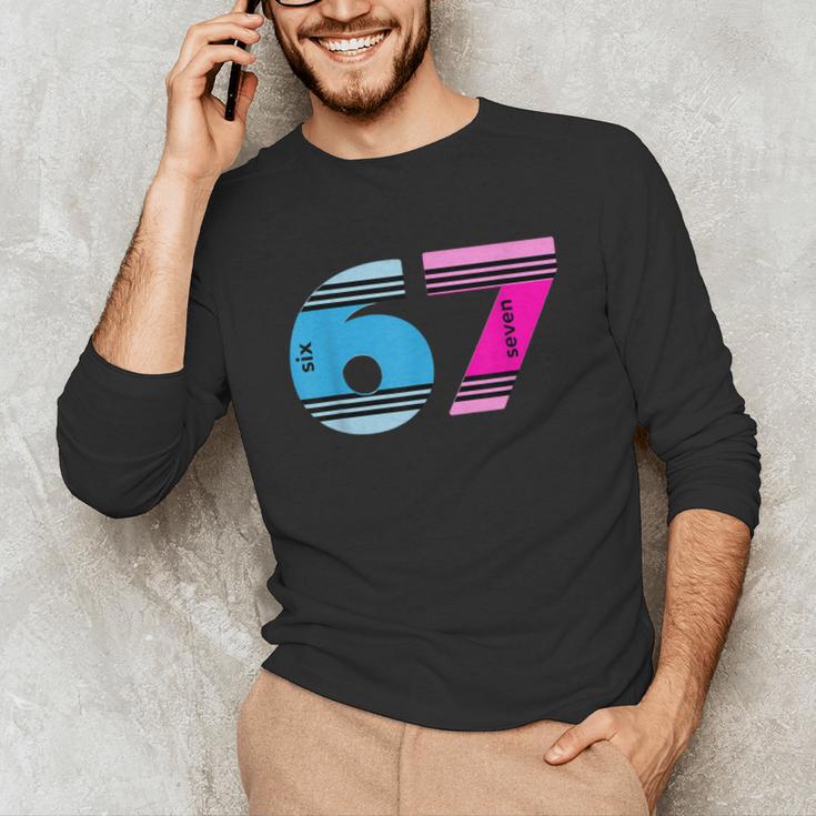 67 Crayon Cool Baseball Crayon 6 7 67 Unisex Long Sleeve T-Shirt