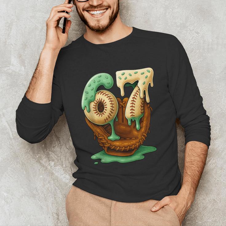 67 Ice Cream Drip Six Seven Baseball Unisex Long Sleeve T-Shirt