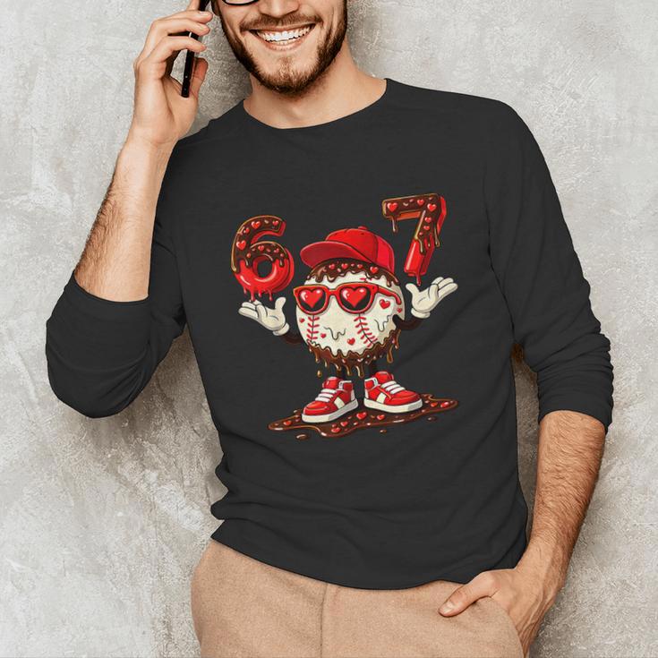 67 Valentine Day Baseball Chocolate Ice Cream Drip Unisex Long Sleeve T-Shirt 67 Valentine Day Baseball Chocolate Ice Cream Drip Unisex Long Sleeve T-Shirt