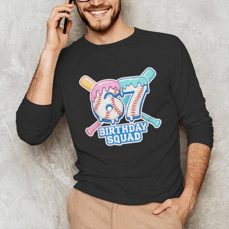 67th Birthday Squad Baseball Ice Cream Drip Birthday Squad Unisex Long Sleeve T-Shirt 67th Birthday Squad Baseball Ice Cream Drip Birthday Squad Unisex Long Sleeve T-Shirt
