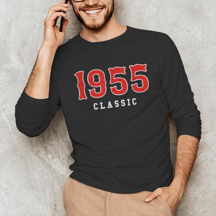 70 Year Old 1955 Classic Baseball Fan 70th Birthday Unisex Long Sleeve T-Shirt