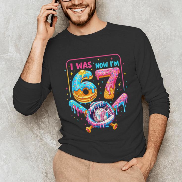 7th Birthday Boys I Was 6 Now I'm 7 Baseball Ice Cream Drip Unisex Long Sleeve T-Shirt 7th Birthday Boys I Was 6 Now I'm 7 Baseball Ice Cream Drip Unisex Long Sleeve T-Shirt