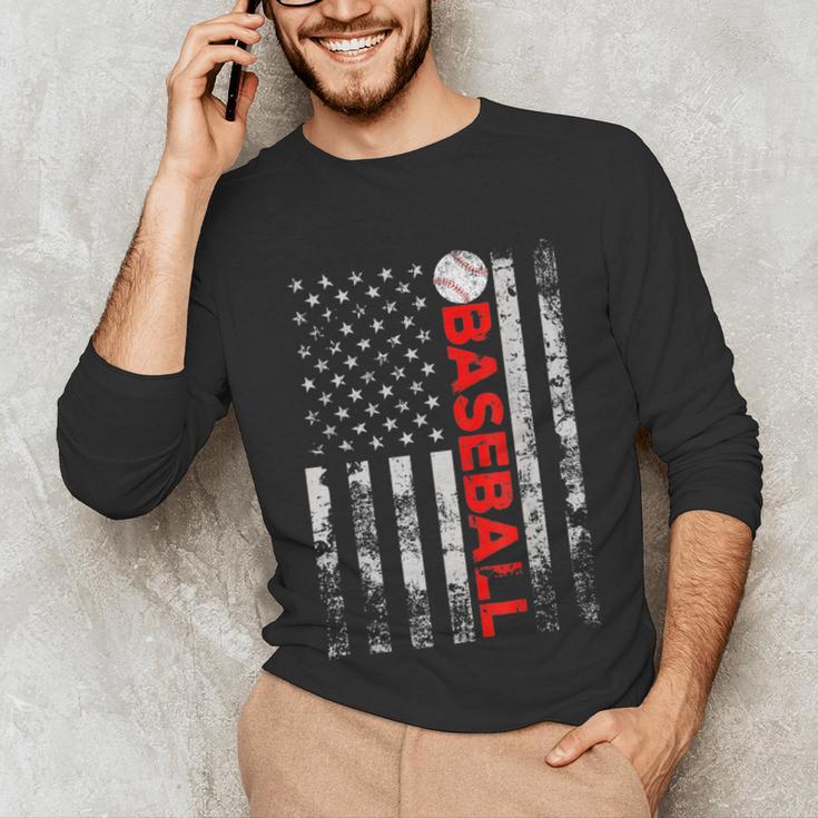 American Flag Baseball Team Baseball Player Baseball Unisex Long Sleeve T-Shirt American Flag Baseball Team Baseball Player Baseball Unisex Long Sleeve T-Shirt