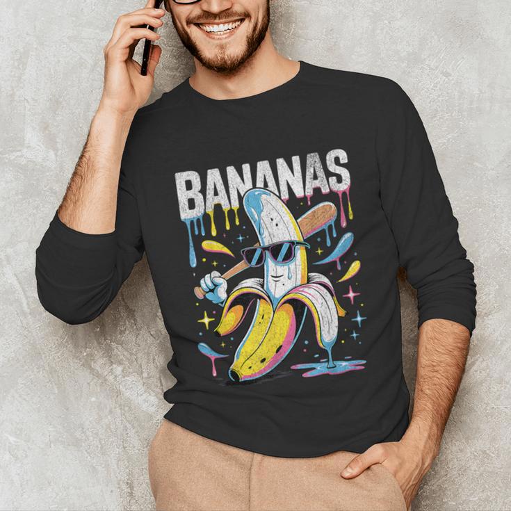 Banana Baseball Drip Kids Youth Boys Girls Sport Teens Unisex Long Sleeve T-Shirt