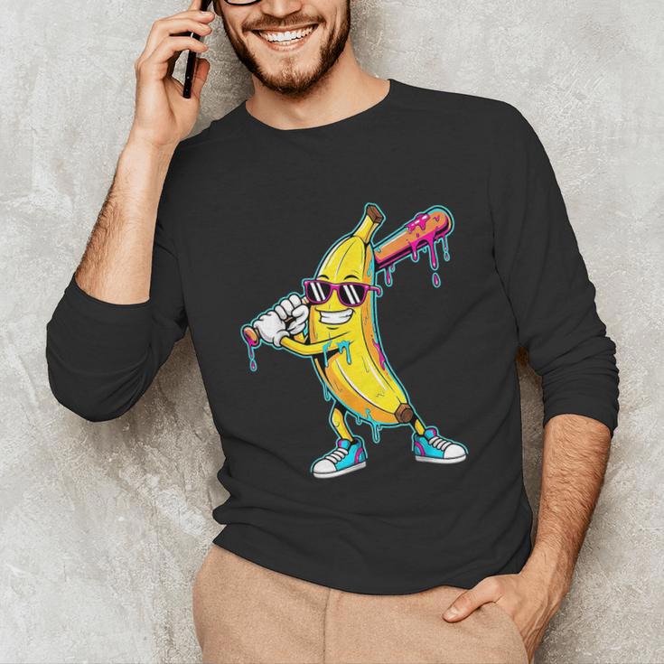 Banana Baseball Drip Kids Youth Boys Girls Unisex Long Sleeve T-Shirt Banana Baseball Drip Kids Youth Boys Girls Unisex Long Sleeve T-Shirt