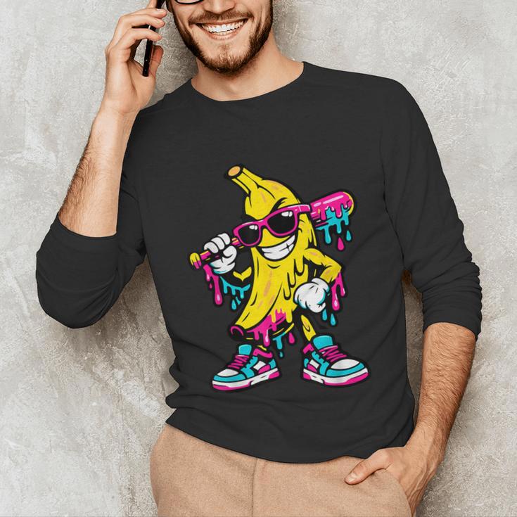Banana Baseball Drip Unisex Long Sleeve T-Shirt Banana Baseball Drip Unisex Long Sleeve T-Shirt