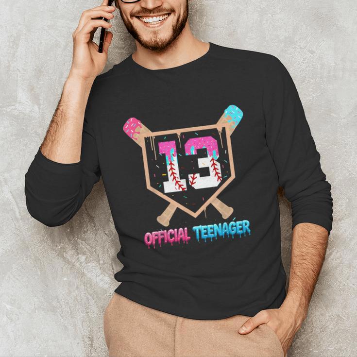 Baseball 13 Year Ice Cream Drip 13th Bday Official Teenager Unisex Long Sleeve T-Shirt Baseball 13 Year Ice Cream Drip 13th Bday Official Teenager Unisex Long Sleeve T-Shirt