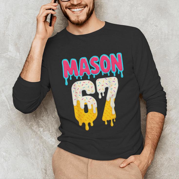 Baseball 6 7 Ice Cream Drip Number 67 Six Seven Meme Unisex Long Sleeve T-Shirt Baseball 6 7 Ice Cream Drip Number 67 Six Seven Meme Unisex Long Sleeve T-Shirt